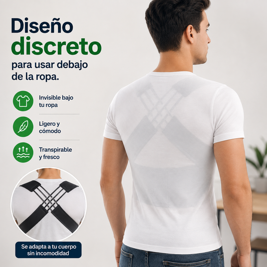 <p>💪 Mejora tu postura cada día</p> <p>✅ Cómodo, ligero y ajustable</p> <p>👕 Discreto debajo de la ropa</p> <p>💻 Ideal para trabajo y estudio</p> <p>🚚 Pago contra entrega</p> <p>🔥 Oferta limitada</p>