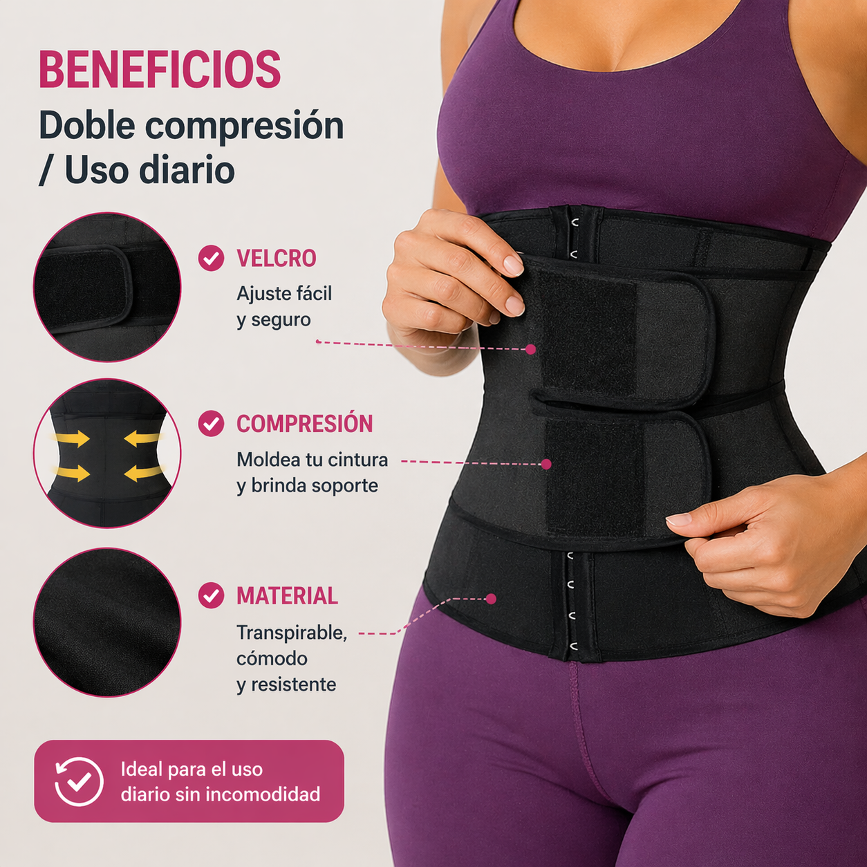 <p><strong>Mejora cómo te queda tu ropa al instante 👗👇</strong><br>✔ Ajuste firme y cómodo<br>✔ Ideal para uso diario<br>✔ Discreta bajo la ropa<br>🔥 Más comodidad en tu día a día<br>⭐ Miles de clientas satisfechas</p>