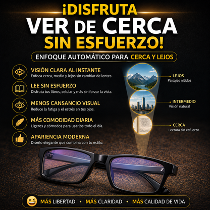 <p>🔥 <b>PROMOCIÓN LIMITADA</b></p> <p>🎁 <b>Compra 1 y llévate 2 pares</b></p> <p>👓 Enfoque automático</p> <p>📱 Celular, lectura, PC y TV</p> <p>✅ +0.50 a +2.50</p> <p>🚚 Pago contra entrega</p>