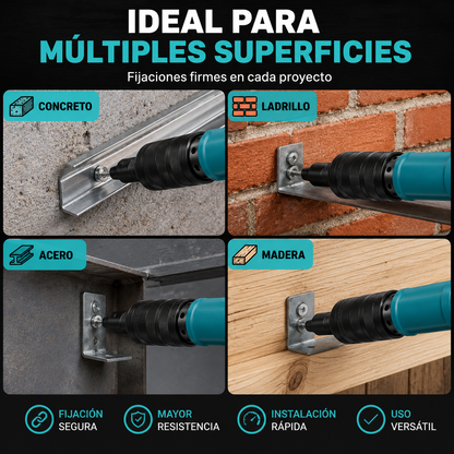 Pistola Remachadora de Clavos + Estuche con Guantes+Gafas Protectoras+Clavos Regalo 🎁