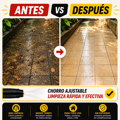 💦 <strong>Boquilla de Alta Presión</strong><br><br>  🚿 Limpieza rápida con chorro ajustable.<br><br>  🏡 Ideal para patio, cochera, auto y pisos.<br><br>  💳 Paga hasta recibir tu pedido.