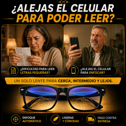 <p>🔥 <b>PROMOCIÓN LIMITADA</b></p> <p>🎁 <b>Compra 1 y llévate 2 pares</b></p> <p>👓 Enfoque automático</p> <p>📱 Celular, lectura, PC y TV</p> <p>✅ +0.50 a +2.50</p> <p>🚚 Pago contra entrega</p>
