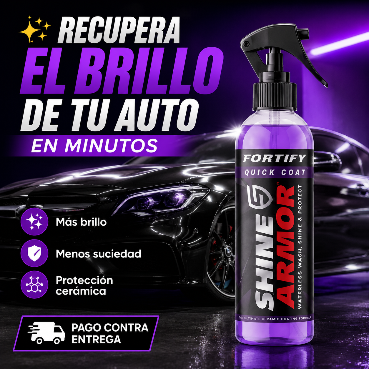 <p>✨ Recupera el brillo de tu auto</p> <p>🔥 Protección cerámica 3 en 1</p> <p>✅ Fácil de aplicar</p> <p>✅ Más brillo y menos suciedad</p> <p>🚚 Pago contra entrega</p> <p>💎 Promoción limitada</p>