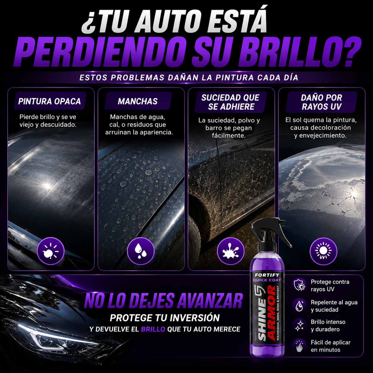 <p>✨ Recupera el brillo de tu auto</p> <p>🔥 Protección cerámica 3 en 1</p> <p>✅ Fácil de aplicar</p> <p>✅ Más brillo y menos suciedad</p> <p>🚚 Pago contra entrega</p> <p>💎 Promoción limitada</p>