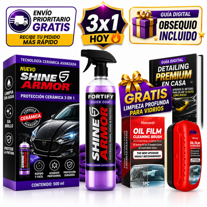 <strong>🔥 OFERTA 3X1 HOY</strong><br><br>🛡️ Protección Cerámica 3 en 1<br><br>🎁 Limpiador de Vidrios GRATIS<br><br>📘 Guía Digital GRATIS<br><br>🚚 Envío Prioritario GRATIS<br><br>💵 Pago contra entrega